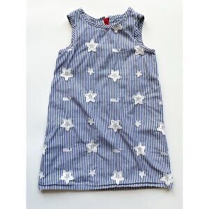 Girl's Vineyard Vines Blue and White Stars and Stripes Shift Dress Size 5